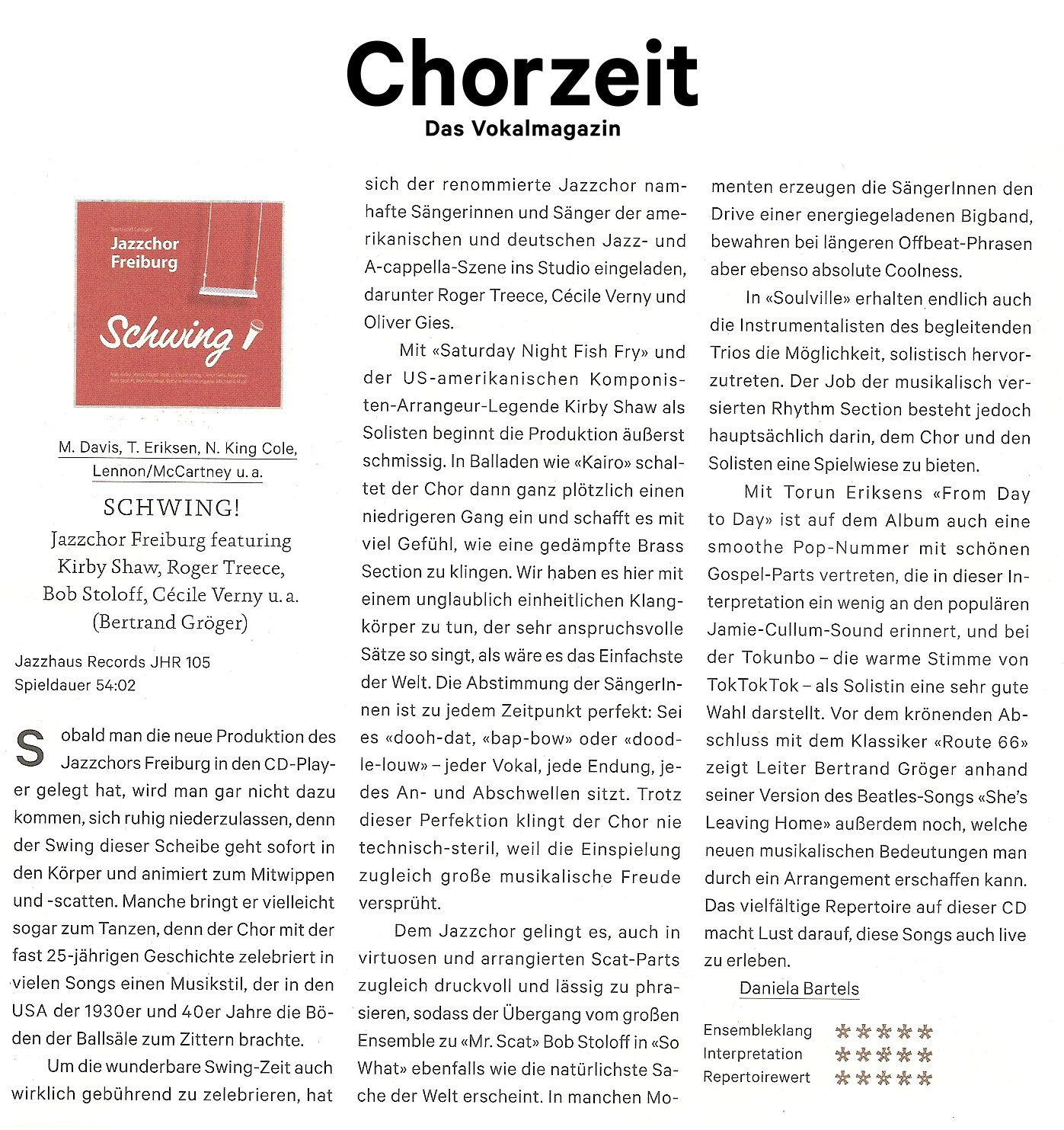 Der Sonntag in Freiburg - CD Schwing